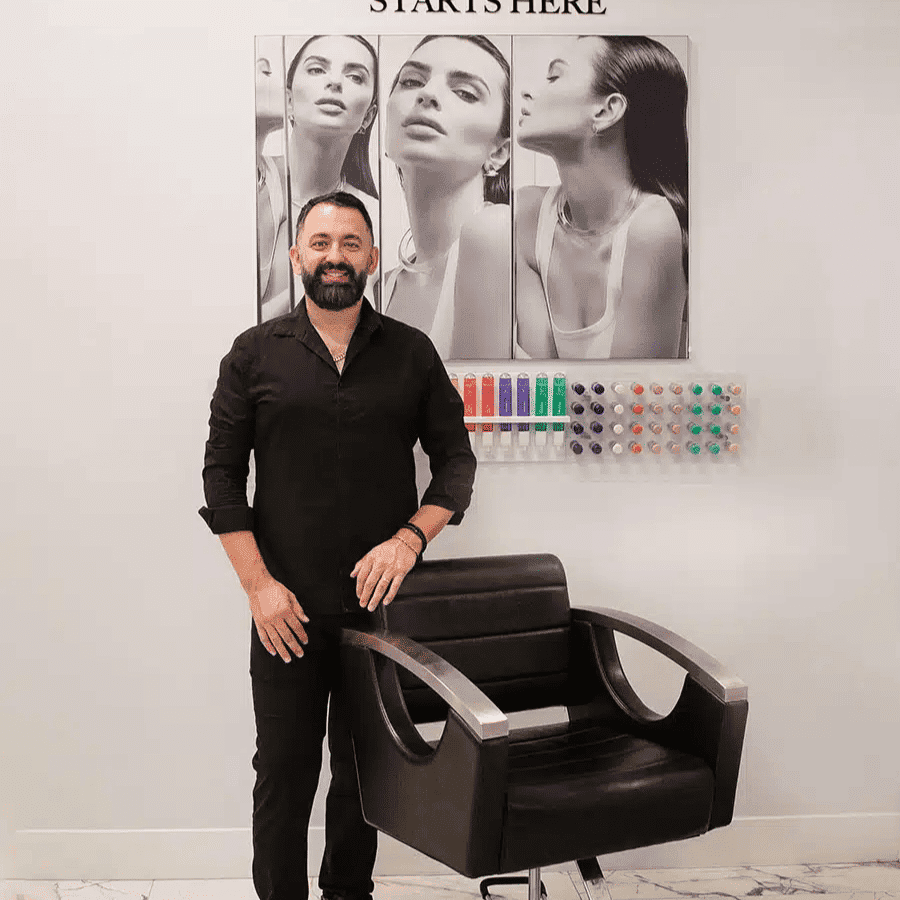 Portrait of Ernesto Verdecia, a professional stylist at The Beauty Lounge Salon + Blow Dry Bar, showcasing their expertise and style.